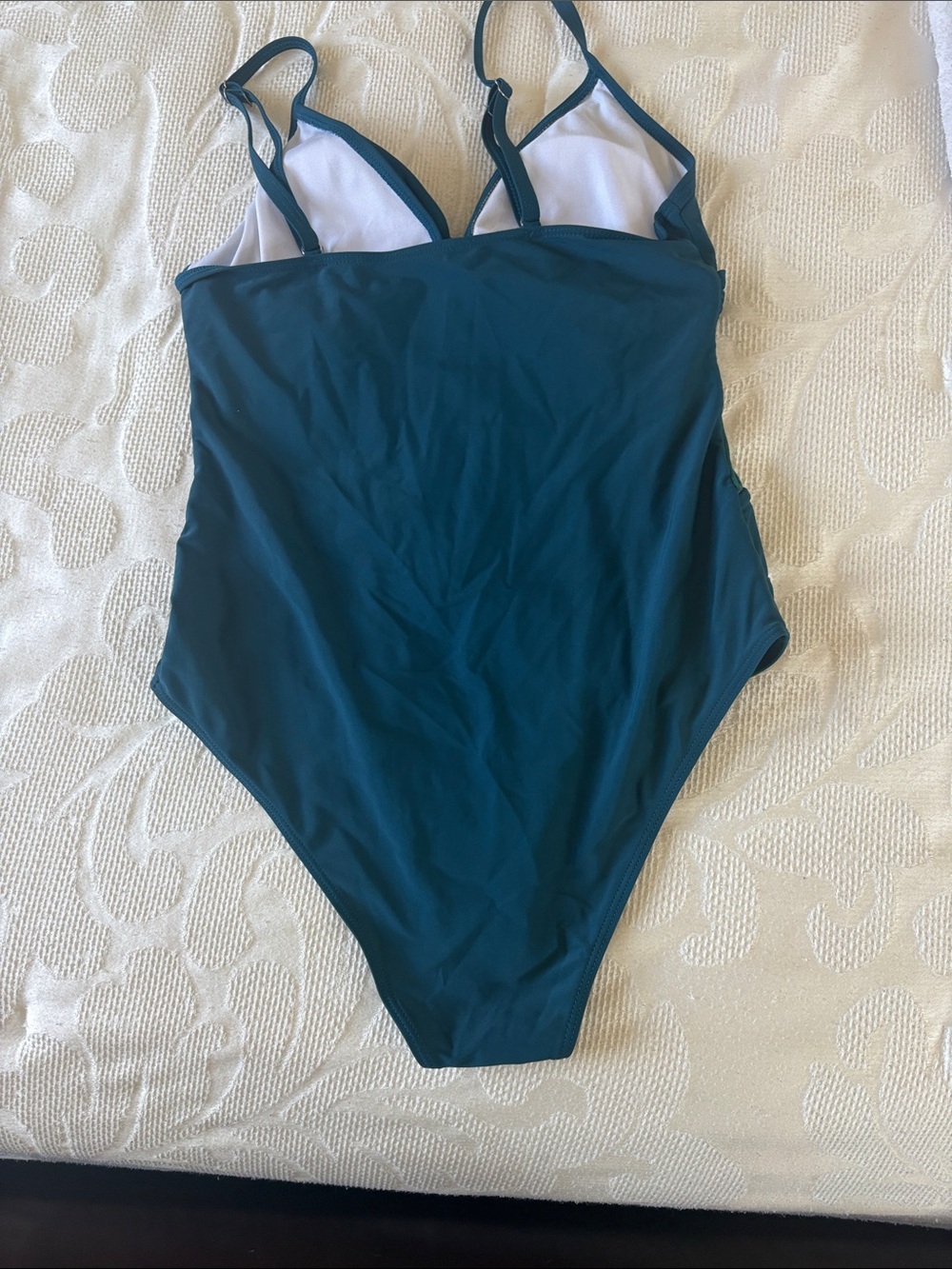 Teal One-Piece Swimsuit with Mesh Insets - Picture 2 of 5